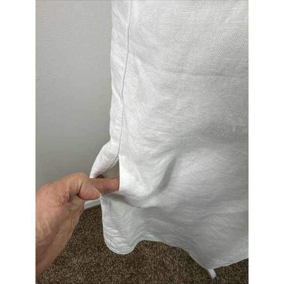 Madewell women’s medium sleeveless lined linen shift dress knee length weight ne - Picture 6 of 13